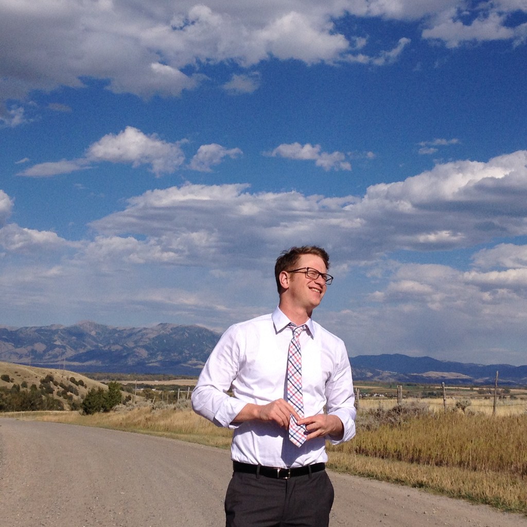 Todd of Tacoma on a road hours before a Montana wedding.